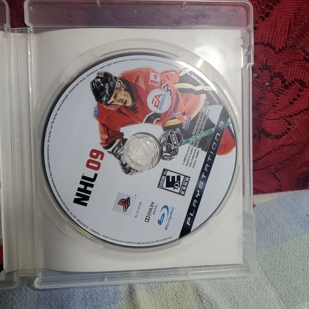 EA Sports NHL 09 PS3 Video Game Everyone 10+ Red White Ice Hockey Sports Sim CIB